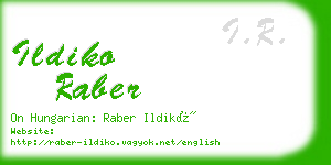 ildiko raber business card